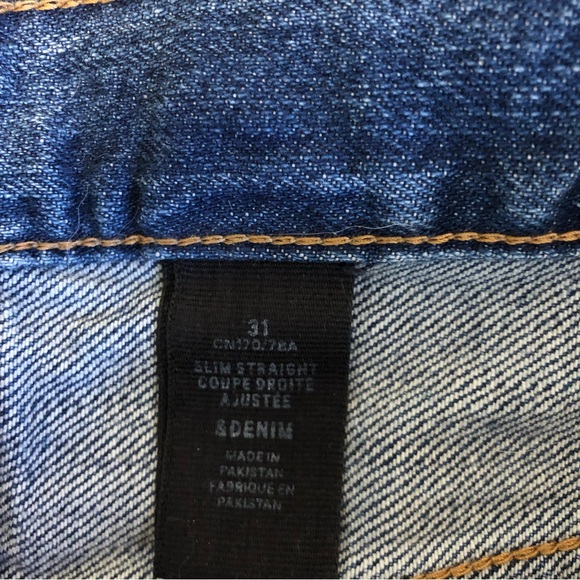Slim Straight Blue Jeans by H&M - Picture 3 of 7
